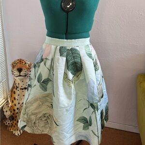 Mint Ted Baker Floral Skirt with Dragonflies - L